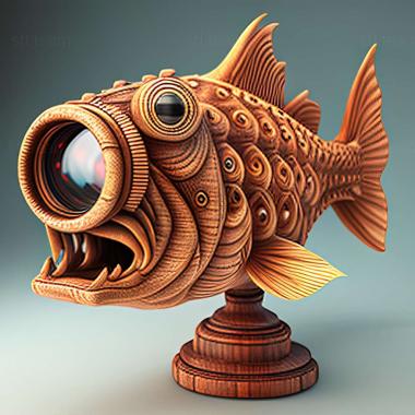 3D model Tiger fish telescope (STL)